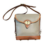 Dooney & Bourke Vintage Leather Shoulder Taupe Tan Cavalry Spectator Crossbody Photo 0