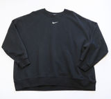 Nike Sweatshirt Womens 2X Black Phoenix Fleece Center Swoosh Crewneck DJ6676-010 Photo 0