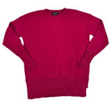Tahari Womens Magenta Pink 100% 2-Ply Cashmere Crewneck Sweater Small High Low Photo 0