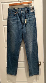 Levis 501‎ 81 High Rise Tapered Jeans Blue Denim 31x31 NWT Photo 0