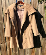 COLE HAAN WOOL BLEND FULLY LINED COAT WITH SHAWL HOOD and POCKETS SIZE 6 Photo 0