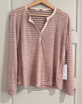 Young Fabulous Broke Striped Linen Top Size Small Photo 0