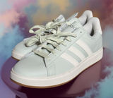 Adidas Grand Court Sneakers Women's 9 Mint Green Cream Leather NIB Shoes Photo 0