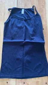 Anvil Womens Navy Blue Spaghetti Strap Tank Top 100% Cotton Size Small‎ Photo 0
