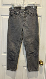 Everlane The 90s Cheeky Jean Organic Cotton Grey Washed‎ Crop Size 27 High Rise Photo 0