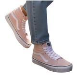 Pink & White Vans High-Top Sneakers – Women’s 6.5/ Men’s 5 Photo 0