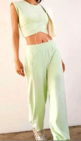 Free People Movement Crossover Set Large Pistachio Mint Athleisure Loungewear Photo 0