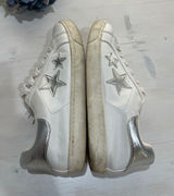 Soda Star Sneakers White Silver Accents‎ Casual Shoes Size 8.5 Photo 0