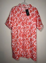 MICHELLE MCDOWELL Dani Shirt Dress NEW Orange Pink‎ Floral Button Front Resort Photo 0