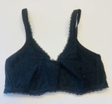 Victoria's Secret Bralette Women Large Black Lace Rhinestone No-Wire NEW‎ Photo 0