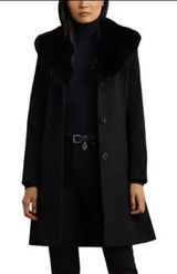 Lauren‎ Ralph Lauren Black Pea Coat Photo 0