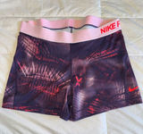 Nike Women's Pink Waistband Purple Graphic Bike Shorts Photo 0