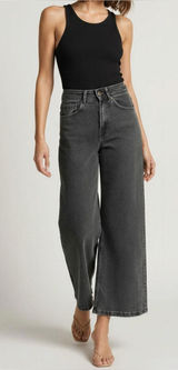 SÉZANE Le Crop Jeans, Middle Grey, FR42/US10 Photo 0