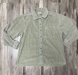 L.L. Bean Vintage Corduroy Shirt Jacket Sage Green Women's Medium Shacket Photo 0