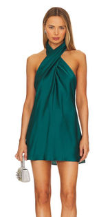 Show Me Your Mumu Dress Jasmine Halter Emerald Luxe Photo 0
