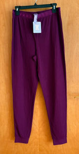Savage X Fenty Lounge Pants Womens L‎ Large Purple Ribbed Knit Sleepwear NWT Photo 0