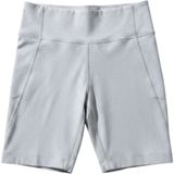 Outdoor Voices Women's High Rise Biker Shorts Light Grey Heather Athletic S/M Photo 0