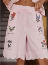 Anthropologie LyreBird Embroidered Bermuda Shorts Photo 0