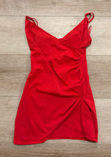 Red Superdown Mini Dress Photo 0