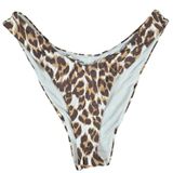 Aerie Leopard Print High Waisted Bikini Bottoms Swimsuit Size L Photo 0