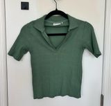 Frank and Oak Cropped Polo Green Photo 0