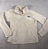 Patagonia‎ Women's Re-Tool Snap-T fleece cream womens medium Small Spot Shown Photo 0
