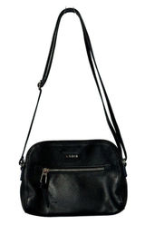 LODIS Black Women Leather, Lined, Crossbody Handbag‎ Shoulder Strap Designer Photo 0