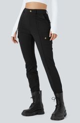 Halara High Waisted Zipper Pockets Solid Skinny Cargo Pants  Photo 0