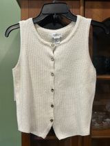 Cream Sweater vest XS White Photo 0