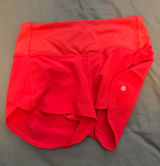 Red lululemon speed up shorts size 6  Photo 0