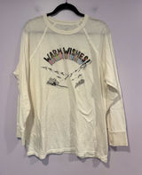 NWT Aerie warm wishes‎ graphic mountain long sleeve Photo 0