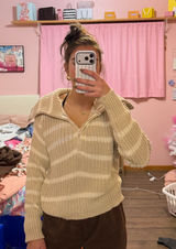 American Eagle Outfitters Cream Sweater Photo 0