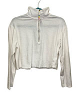 Stoney Clover Lane x Target Cropped Terry Quarter‎ Zip XS White Heart Zipper Photo 0