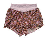 OFFLINE Aerie Floral Running Shorts Womens Small Pink Brown Excellent High Rise Photo 0