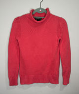 J Crew Always XXS Pink Roll Neck Oarsman Fisherman Knit Sweater Cotton Bl Cozy Photo 0