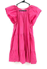 Talulah Size Large Short Sleeve Mini Dress Pink Tiered Skirt 100% Cotton‎ Photo 0