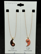 Ivory Ella Yin Yang Elephant Pendant‎ Friendship Necklaces *save the elephants * Photo 0