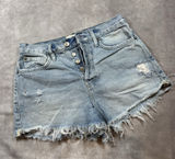 We the Free People Lasso Jean Shorts washed Black distressed‎ Revolve Size 26 Photo 0