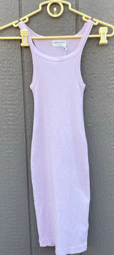 Aritzia Denim Forum Jane lilac bloom Ribbed Mini Dress Brand women’s size XXS Photo 0