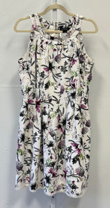 White House Black Market Floral Halter Sheath Knee Length Dress Size 12 Pockets Photo 0