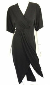 ASTR The Label Dress XS Gray Wrap Short Sleeve Cocktail Party Photo 0