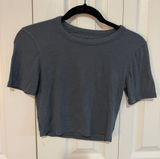 Lululemon Hold Tight Straight Hem Cropped T-Shirt Grey Size XS Photo 0