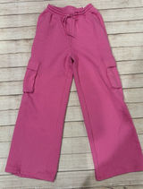 Bright pink Victoria's Secret PINK Campus Fleece wide-leg cargo sweatpants Small Photo 0