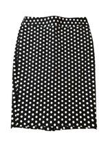 Loft Ann Taylor Black & White Polka Dot Skirt Sz 0 Office Lined Pencil Skirt Classic Photo 0
