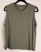 Quince Women Olive Green Cotton Modal Muscle Tank Top‎ Size L JDAVN01 Photo 0