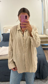 Quince 100% Linen Long Sleeve Top Size XL Photo 0