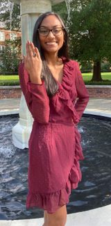 Showpo Maroon Long Sleeve Dress Photo 0