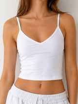 Brandy Melville White Cropped Cami Tank One Size XS S Y2K Photo 0