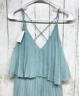 Asos Dress Women Size‎ 4 Pleated Sleeveless Crop Top Midi Crossback Elegant Glam Photo 0