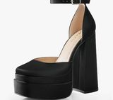 Platform High Heels Black Size 8 Photo 0
